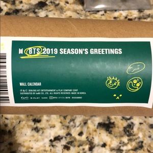 BTS 2019 Seasons Greetings Wall Calendar